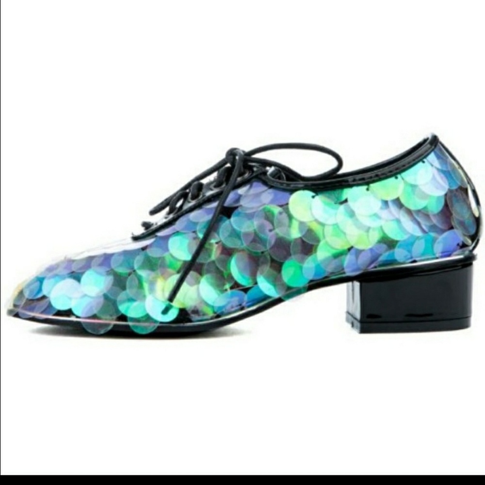 Night Fever Sequined Oxfords